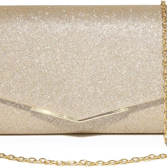 Sequins Clutch Evening Bag Women Small Pouch Crossbody for Wedding Party - Picture 1 of 9